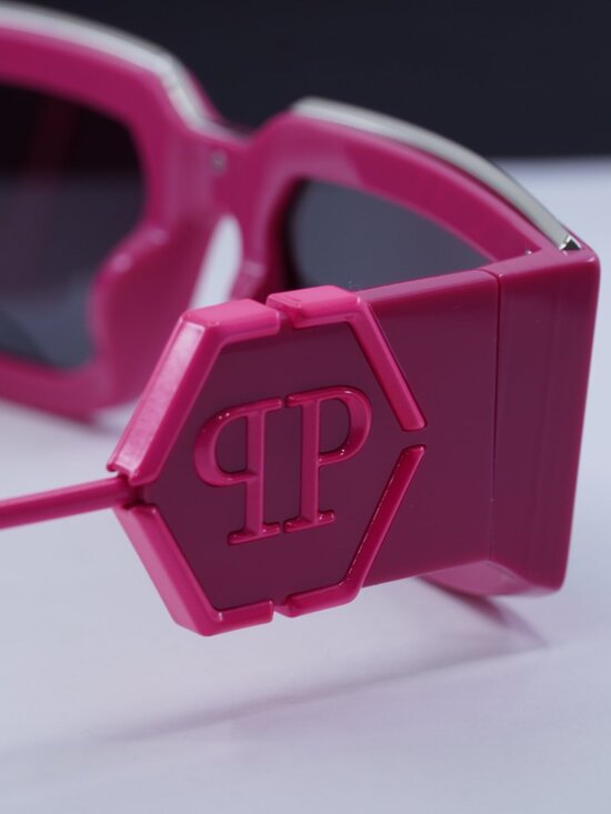 Philipp Plein SPP119M Rose Venus 07BE Rectangle Sunglasses - Polished Fuchsia main image 6